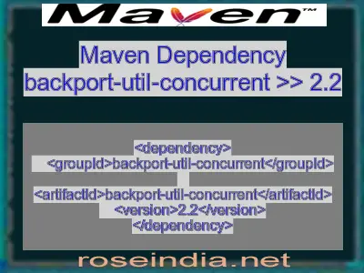 Maven dependency of backport-util-concurrent version 2.2