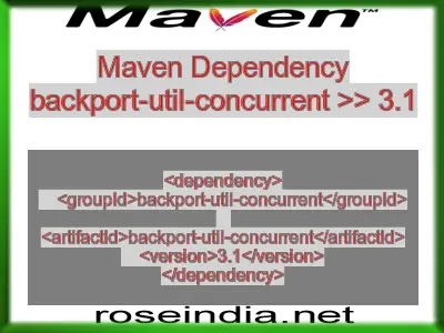 Maven dependency of backport-util-concurrent version 3.1