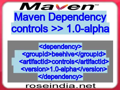 Maven dependency of controls version 1.0-alpha