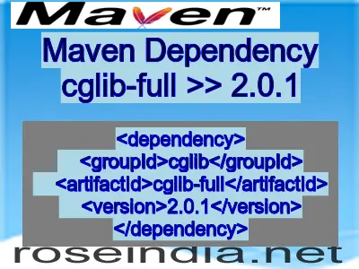 Maven dependency of cglib-full version 2.0.1