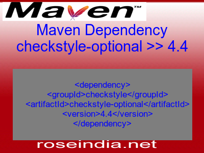Maven dependency of checkstyle-optional version 4.4