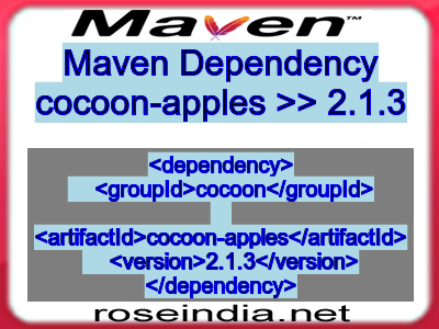 Maven dependency of cocoon-apples version 2.1.3