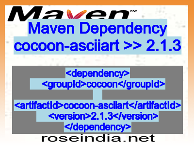 Maven dependency of cocoon-asciiart version 2.1.3