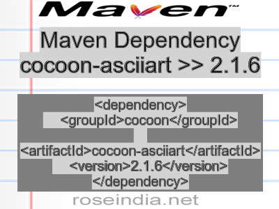 Maven dependency of cocoon-asciiart version 2.1.6