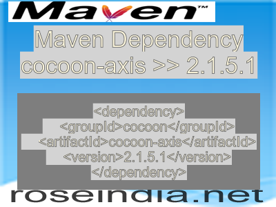Maven dependency of cocoon-axis version 2.1.5.1