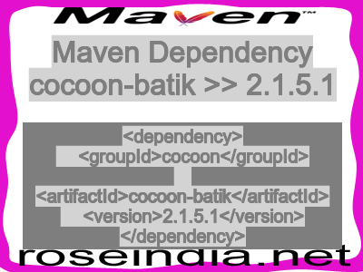 Maven dependency of cocoon-batik version 2.1.5.1