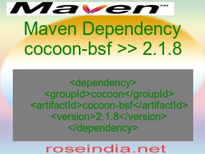 Maven dependency of cocoon-bsf version 2.1.8