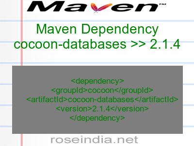 Maven dependency of cocoon-databases version 2.1.4