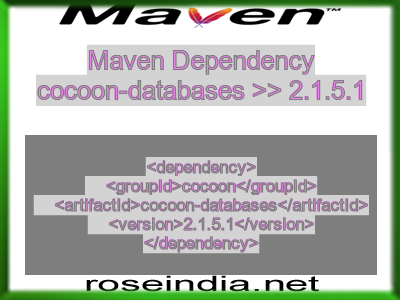 Maven dependency of cocoon-databases version 2.1.5.1