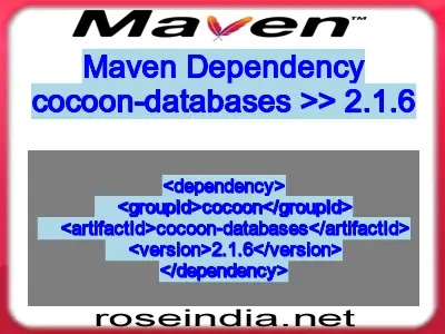 Maven dependency of cocoon-databases version 2.1.6