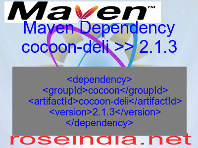 Maven dependency of cocoon-deli version 2.1.3