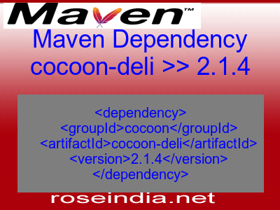 Maven dependency of cocoon-deli version 2.1.4