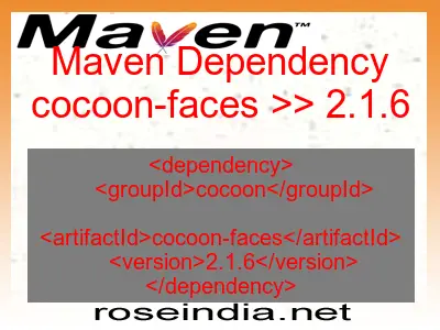 Maven dependency of cocoon-faces version 2.1.6