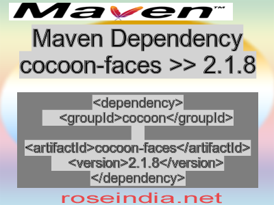 Maven dependency of cocoon-faces version 2.1.8