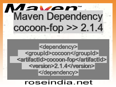 Maven dependency of cocoon-fop version 2.1.4