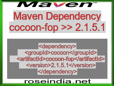 Maven dependency of cocoon-fop version 2.1.5.1