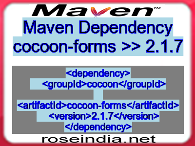 Maven dependency of cocoon-forms version 2.1.7