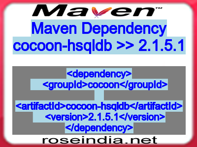 Maven dependency of cocoon-hsqldb version 2.1.5.1