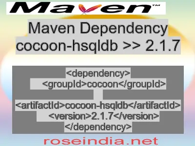 Maven dependency of cocoon-hsqldb version 2.1.7