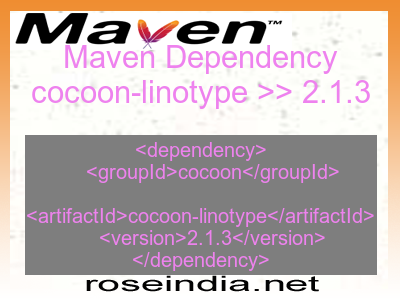 Maven dependency of cocoon-linotype version 2.1.3