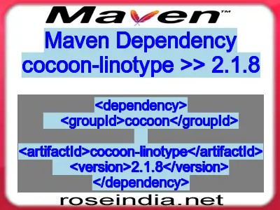 Maven dependency of cocoon-linotype version 2.1.8
