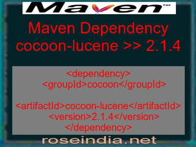 Maven dependency of cocoon-lucene version 2.1.4