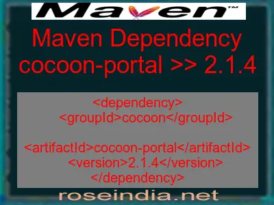 Maven dependency of cocoon-portal version 2.1.4