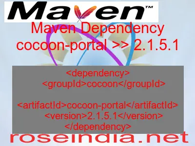 Maven dependency of cocoon-portal version 2.1.5.1