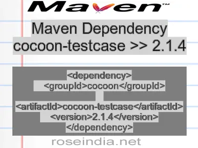 Maven dependency of cocoon-testcase version 2.1.4
