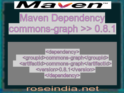 Maven dependency of commons-graph version 0.8.1