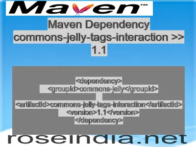 Maven dependency of commons-jelly-tags-interaction version 1.1