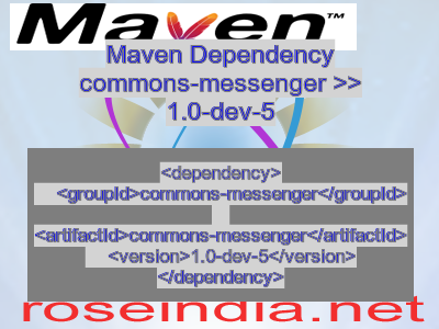 Maven dependency of commons-messenger version 1.0-dev-5