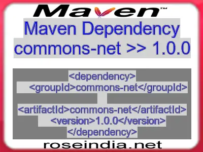Maven dependency of commons-net version 1.0.0