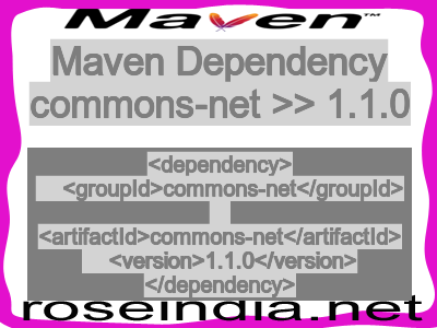 Maven dependency of commons-net version 1.1.0