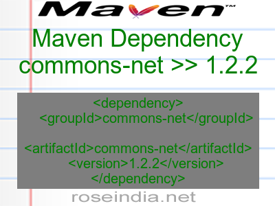 Maven dependency of commons-net version 1.2.2