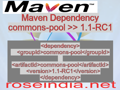 Maven dependency of commons-pool version 1.1-RC1
