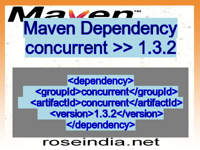Maven dependency of concurrent version 1.3.2