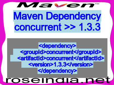Maven dependency of concurrent version 1.3.3