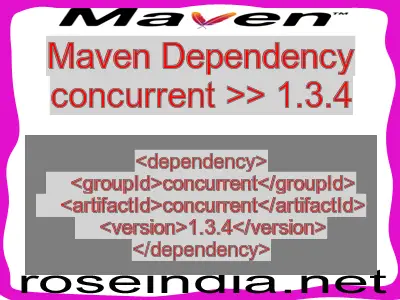 Maven dependency of concurrent version 1.3.4