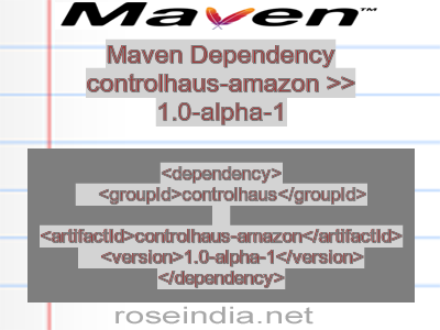 Maven dependency of controlhaus-amazon version 1.0-alpha-1