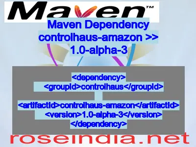 Maven dependency of controlhaus-amazon version 1.0-alpha-3