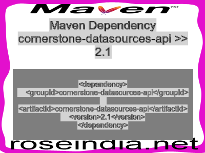 Maven dependency of cornerstone-datasources-api version 2.1