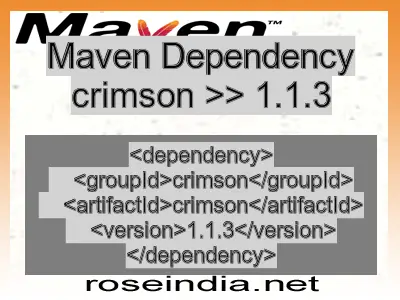 Maven dependency of crimson version 1.1.3