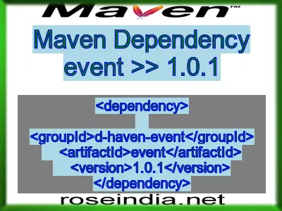 Maven dependency of event version 1.0.1