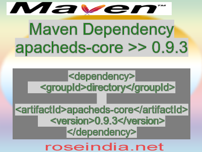Maven dependency of apacheds-core version 0.9.3