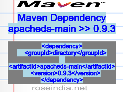 Maven dependency of apacheds-main version 0.9.3
