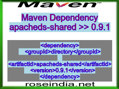 Maven dependency of apacheds-shared version 0.9.1