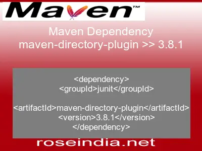 Maven dependency of maven-directory-plugin version 3.8.1