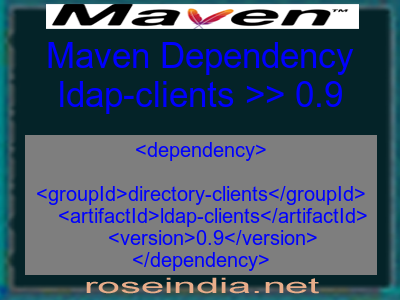 Maven dependency of ldap-clients version 0.9