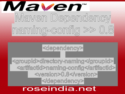 Maven dependency of naming-config version 0.8
